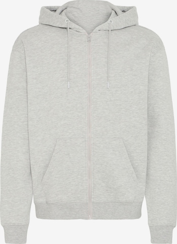 BLEND Kapuzenfleecejacke ' BHJUSTE ' in Grau: Vorderseite