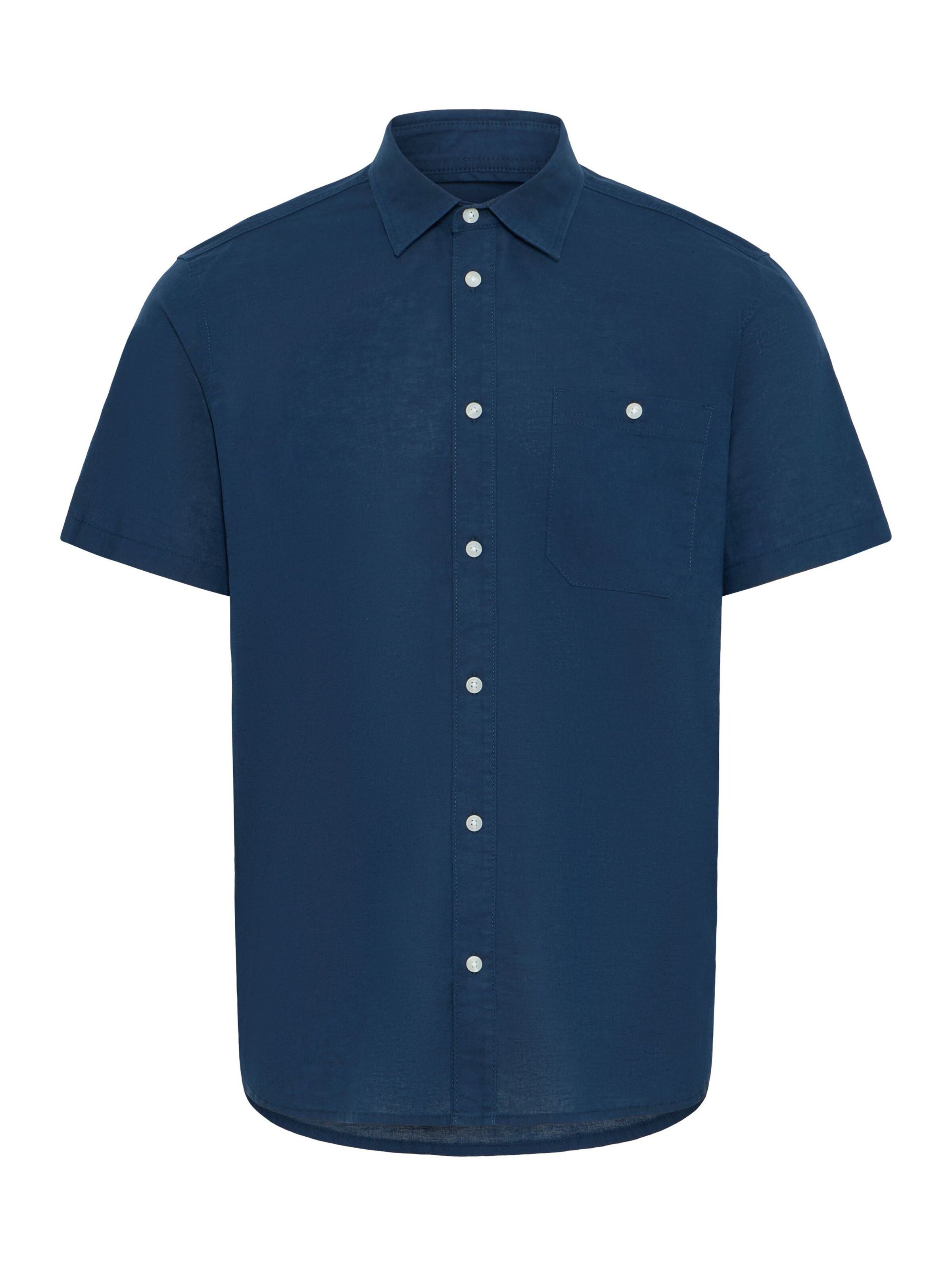 BLEND Overhemd ' BHBAY LINEN ' in Blauw: voorkant