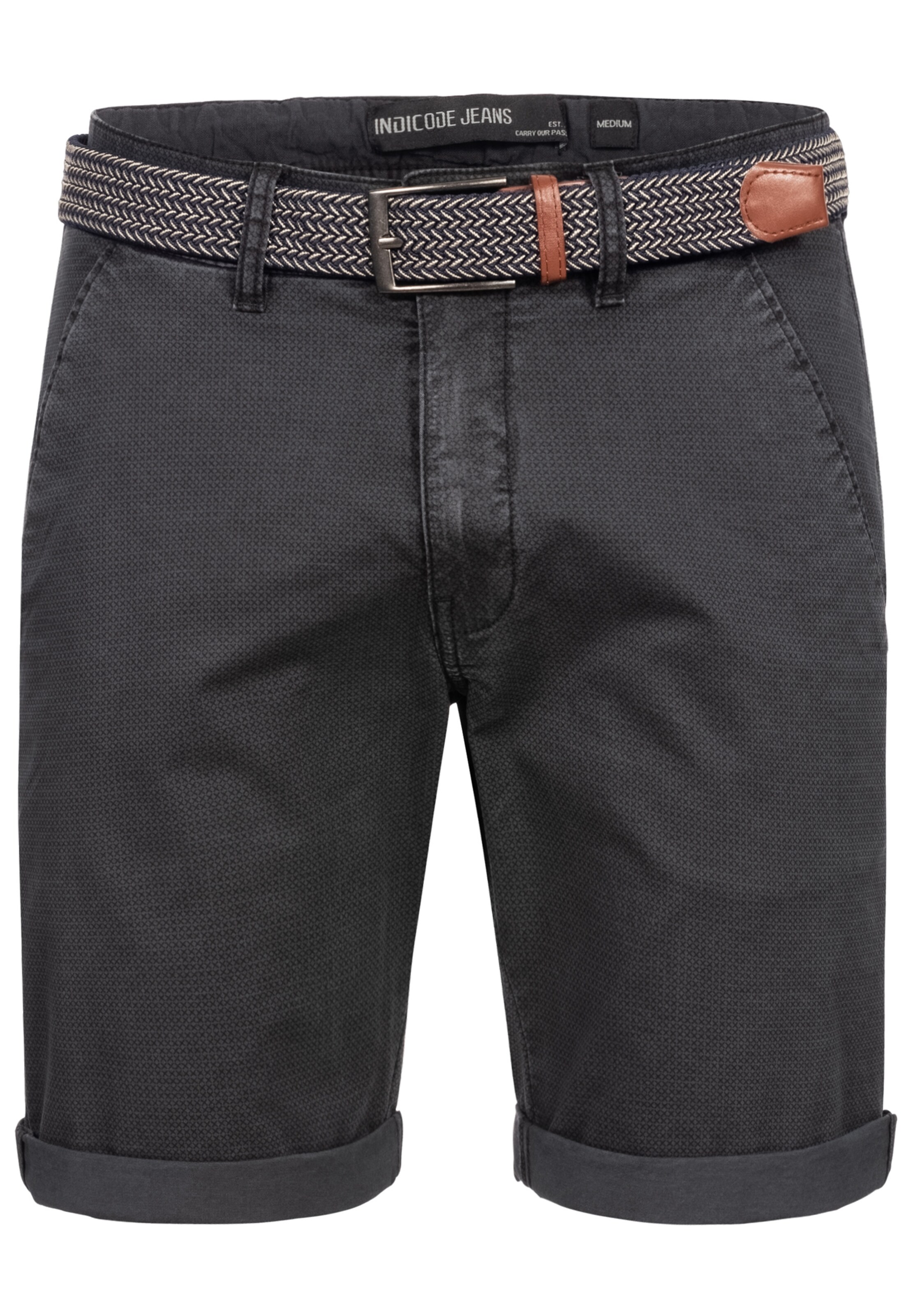 INDICODE JEANS Broek ' Estrada ' in Zwart: voorkant