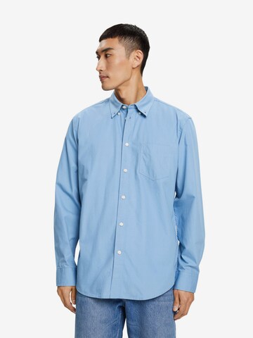 Coupe regular Chemise ESPRIT en bleu : devant