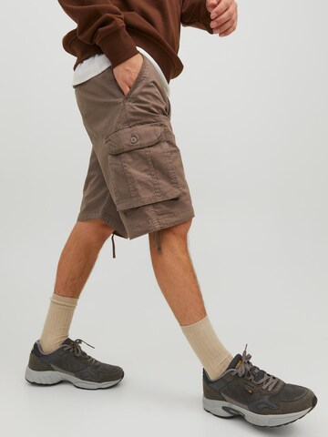 JACK & JONES Loose fit Cargo Pants 'Zeus' in Brown