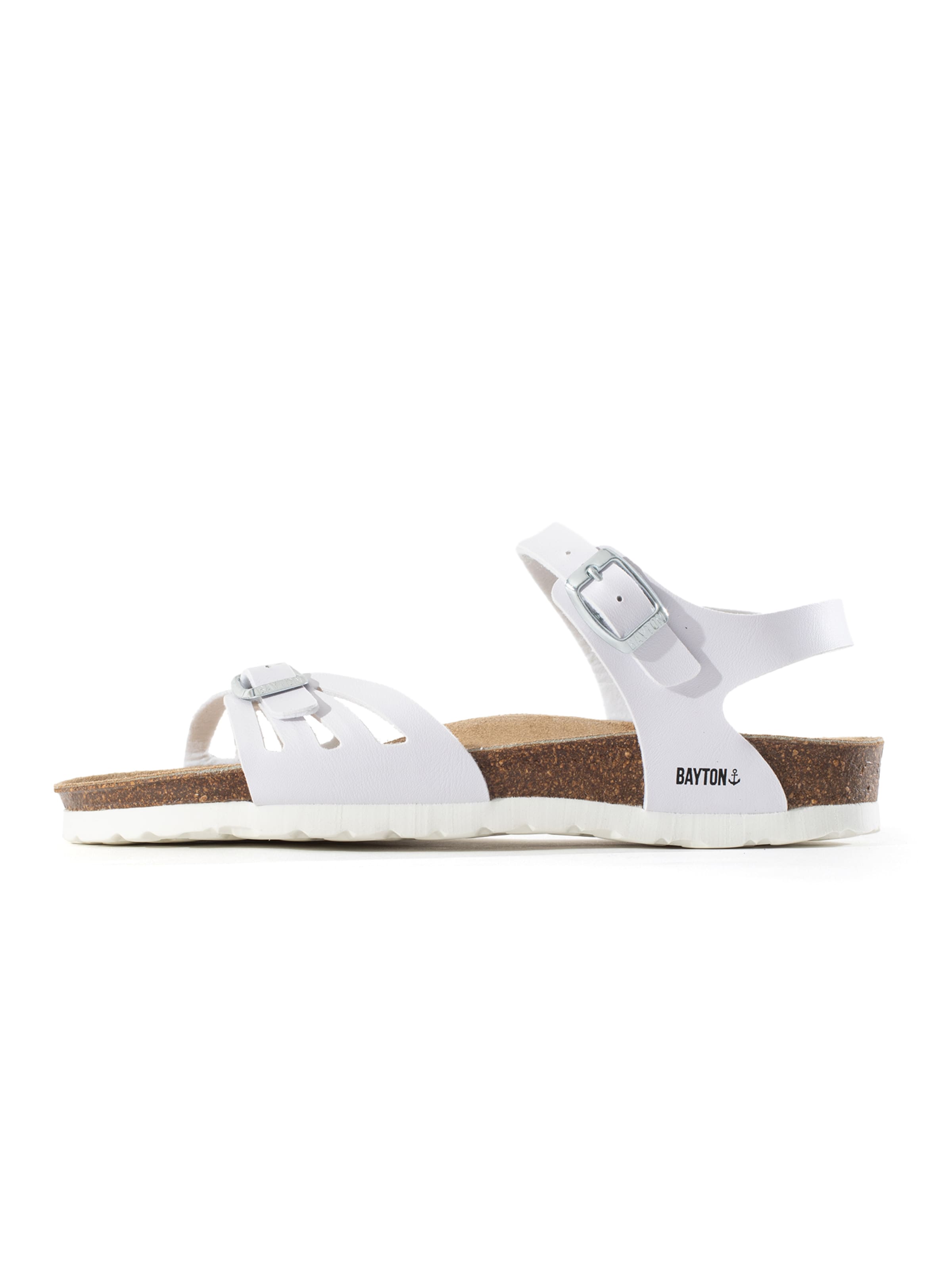 Bayton Σανδάλι με λουράκια 'Eos' σε μαύρο / λευκό, Άποψη προϊόντος