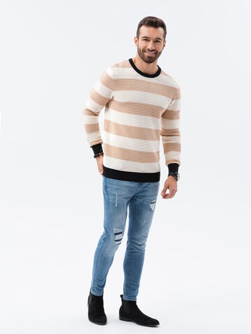 Pull-over 'E189' Ombre en beige