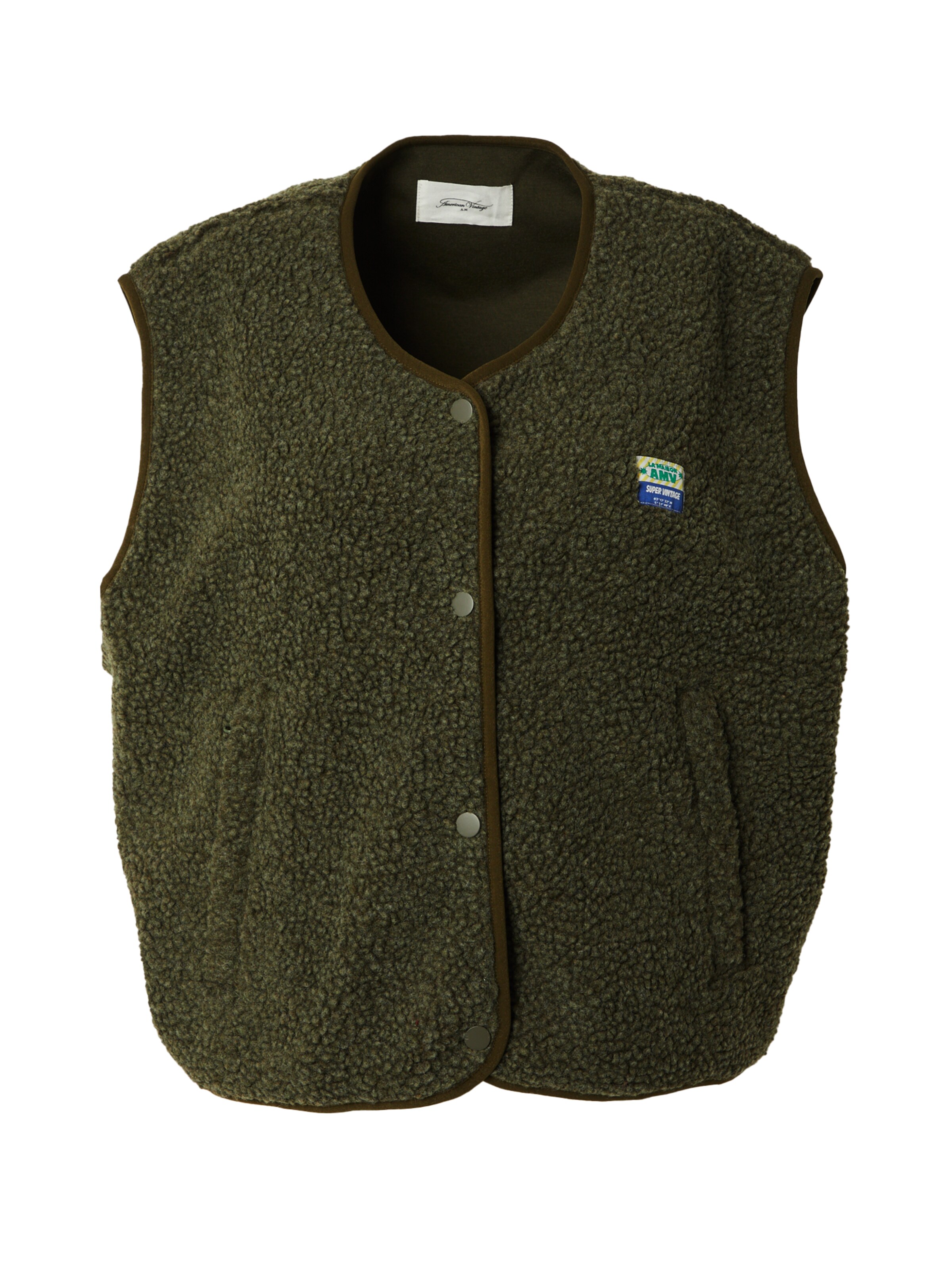 AMERICAN VINTAGE Kamizelka 'HOKTOWN' w kolorze zielony: przód