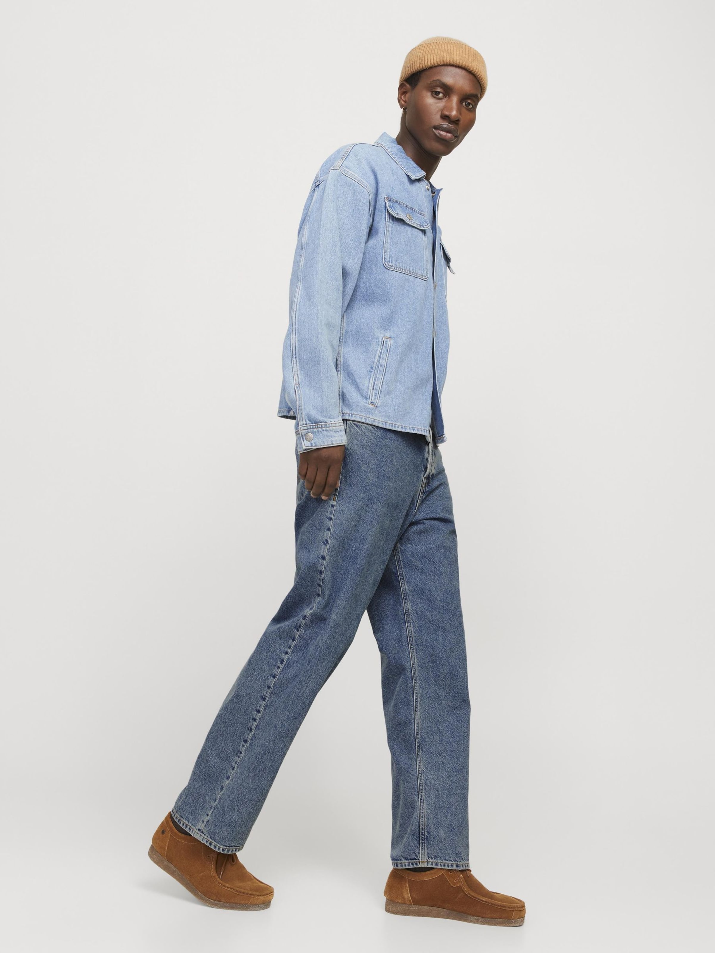 JACK & JONES Baggy Jeans 'JJIAlex JJOriginal' in Blue Denim