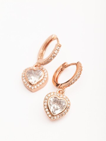 Secret Stones Earrings 'Love me' in Gold: front