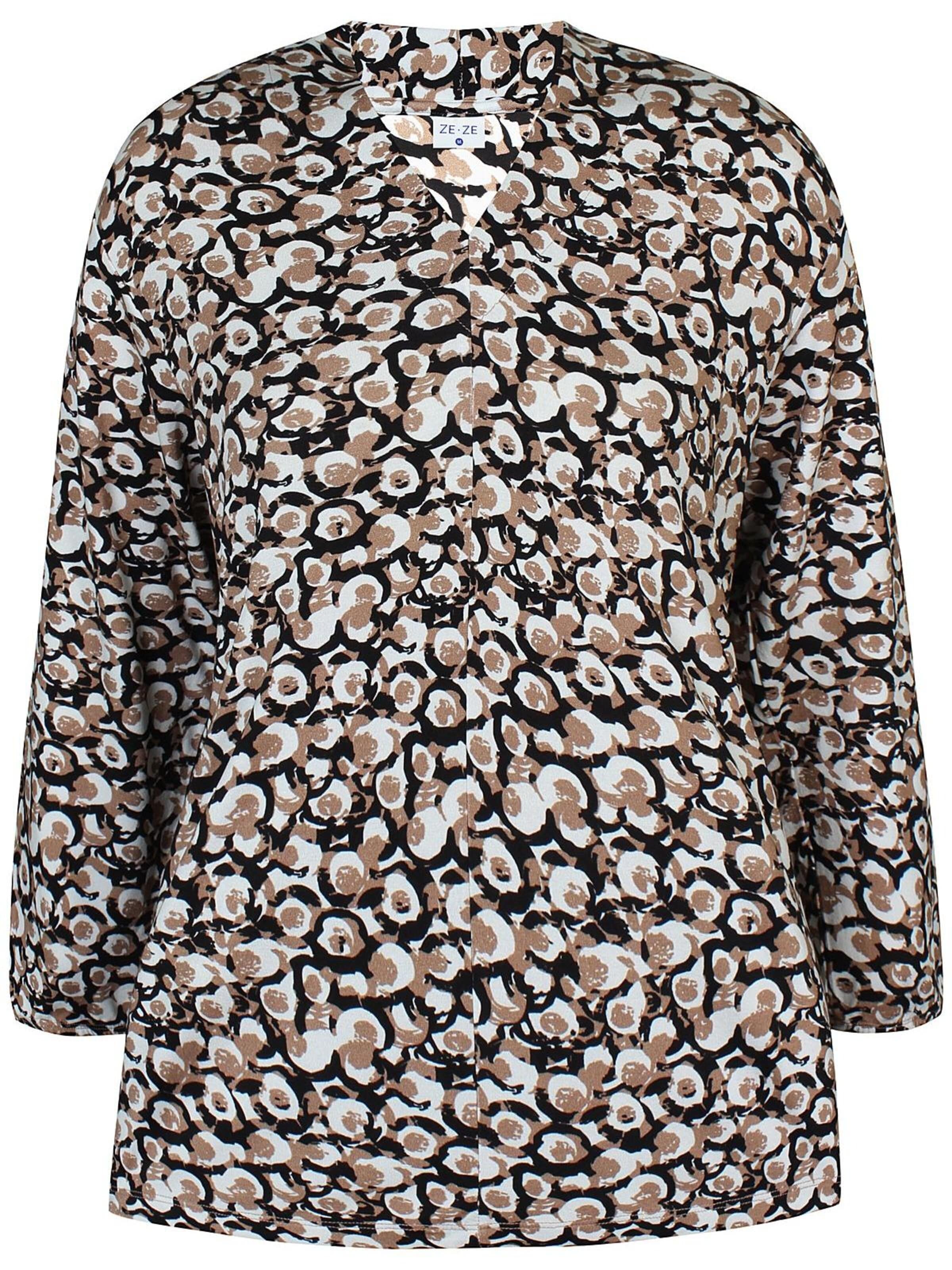ze-ze Blouse 'Cille 985' in Beige: voorkant