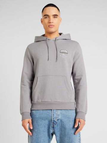 Sweat-shirt 'BOLLO' NAPAPIJRI en gris : devant