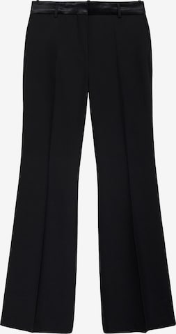 MANGO Levenevä Suorat housut 'Nuit' värissä musta: etupuoli