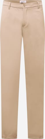 Pantaloni con piega frontale 'Eik' di Woodbird in beige: frontale