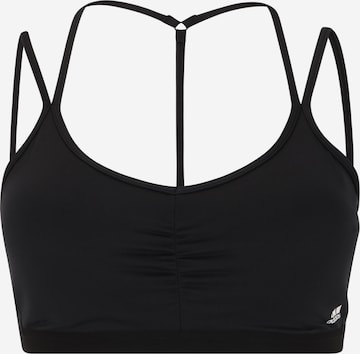 melns ADIDAS SPORTSWEAR Bezvīļu Sporta krūšturis 'Essentials Light-Support': no priekšpuses