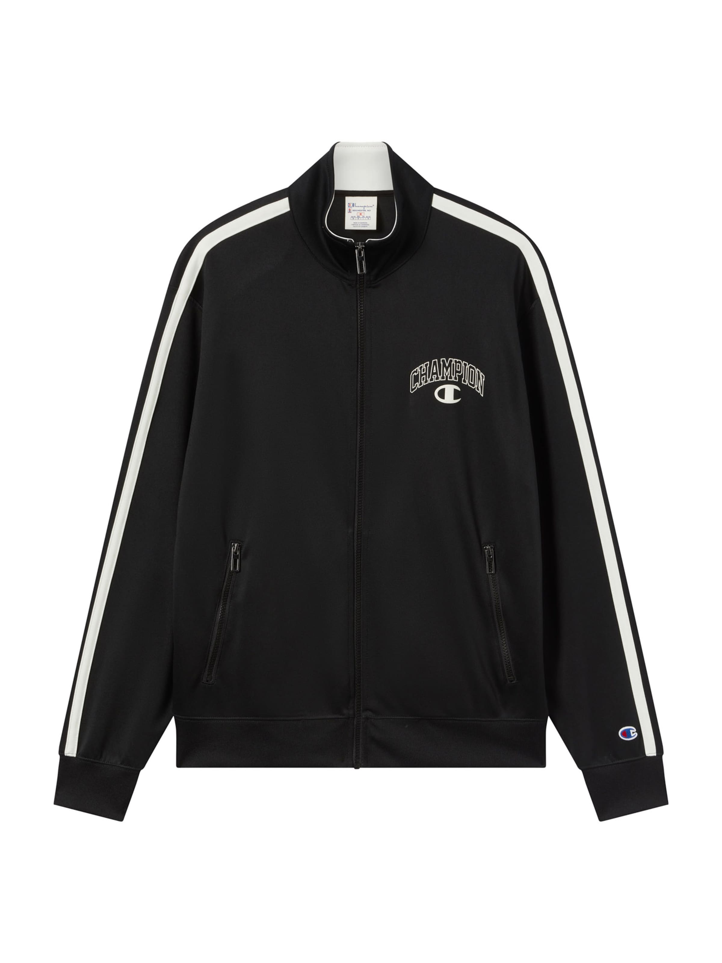 Champion Authentic Athletic Apparel Ζακέτα φούτερ σε μαύρο: μπροστά