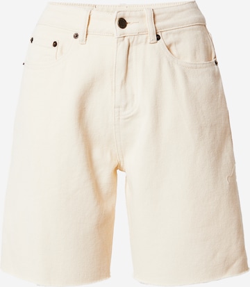 Nasty Gal Regular Jeans in Beige: front