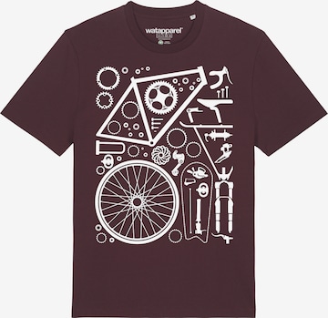 Watapparel Shirt ' Fahrradteile ' in Red: front