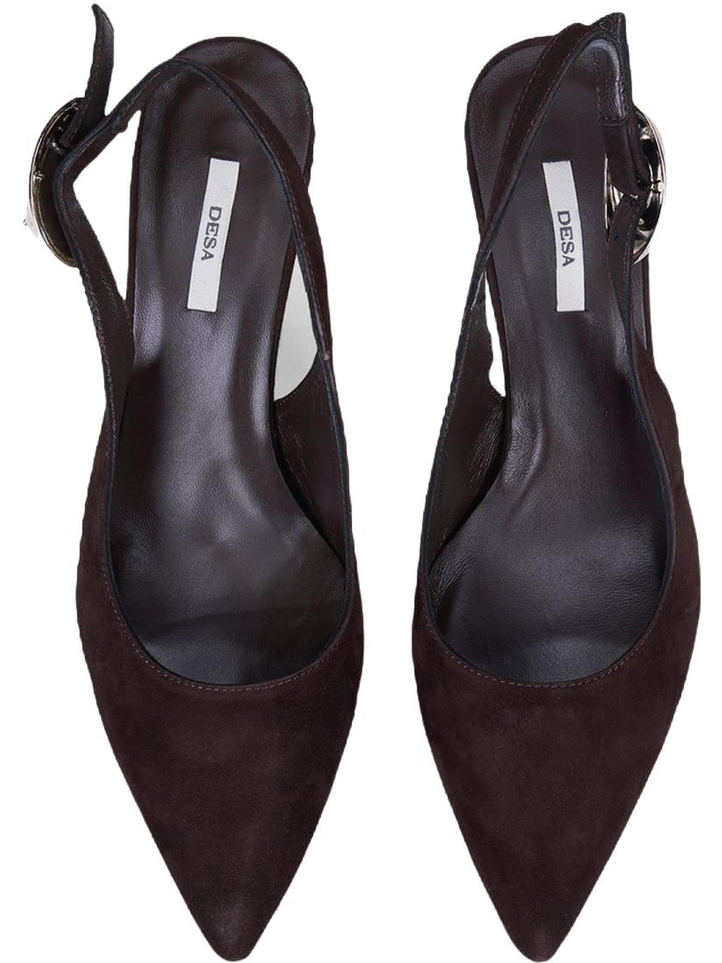 Desa - Zapatos destalonado en negro