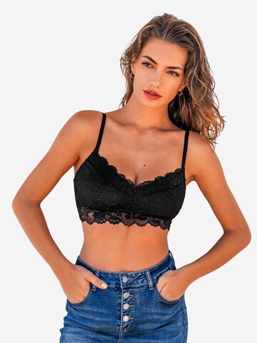 Cupshe Bustier BH 'CAA11B5H001AA' in Schwarz: Vorderseite