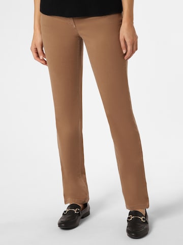 ZERRES Slim fit Pants 'Cora' in Brown: front