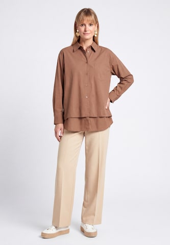 Chemisier usha WHITE LABEL en marron