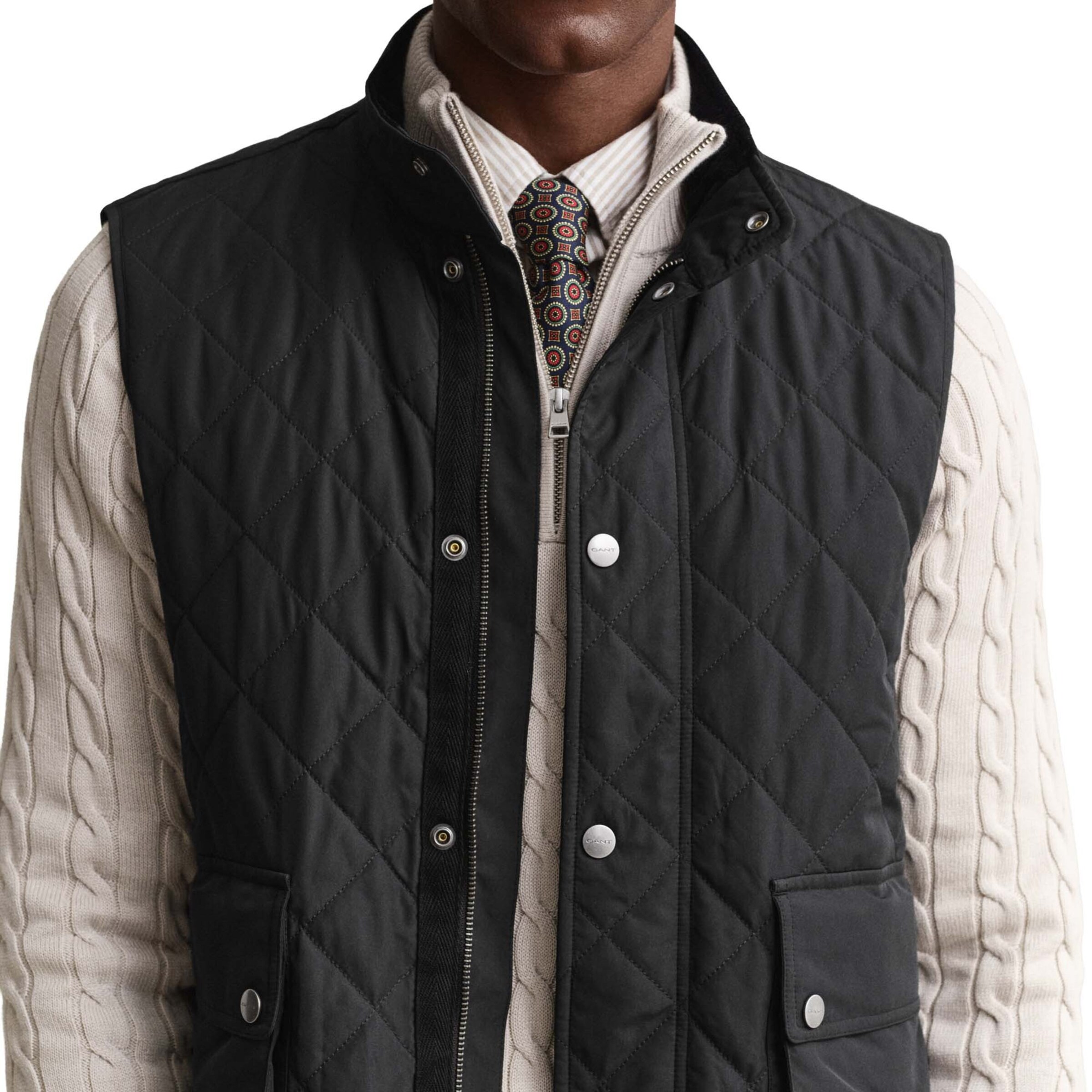GANT - Chaleco 'CLASSIC' en negro