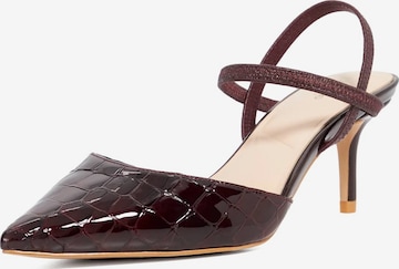 Dune LONDON Slingpumps 'Classical' in Rood: voorkant