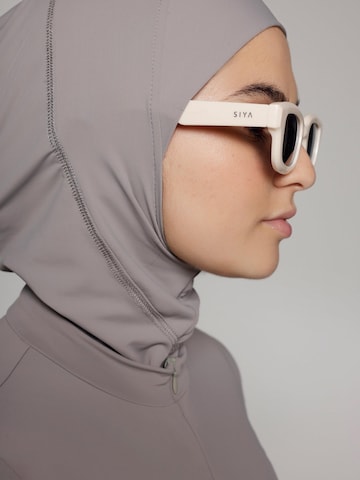 SIYA Swimwear T-shirt Swimsuit 'Hijab' in Brown: front