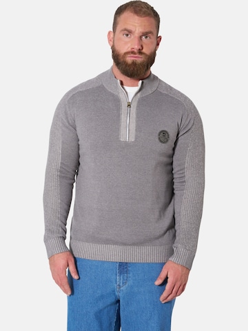Jan Vanderstorm Pullover 'Benjas' in Grau: Vorderseite