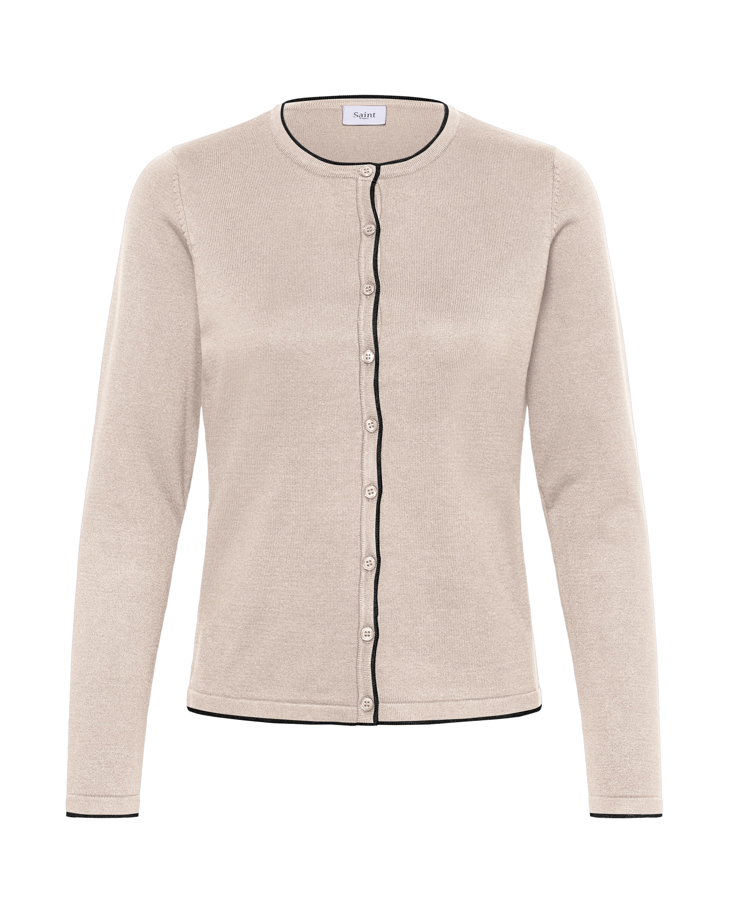 SAINT TROPEZ Strickjacke in Beige: Vorderseite