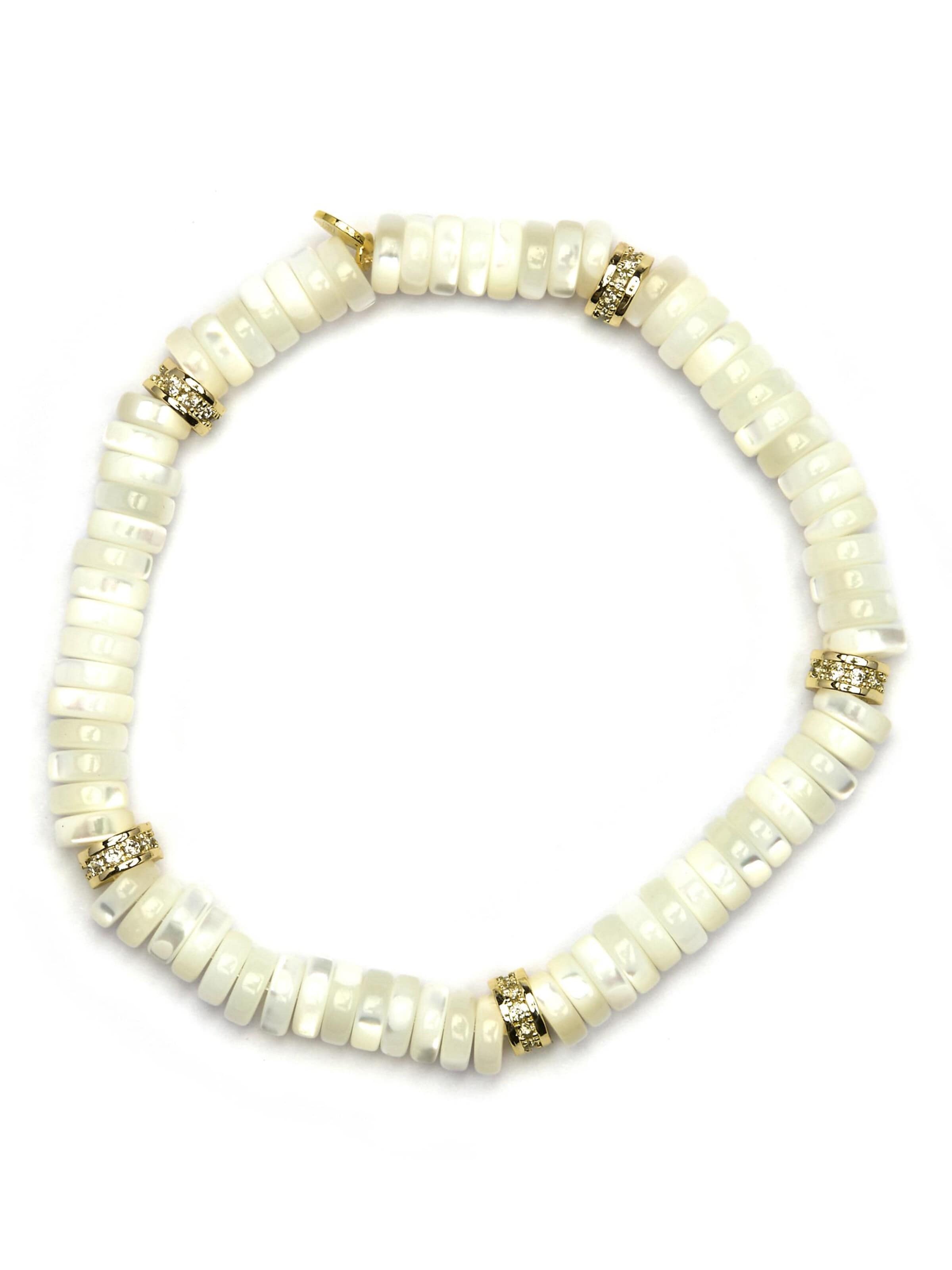 Luxenter Armband 'Landir'‌‌‌‌‌‌‌‌ in One Size in weiß, Produktansicht