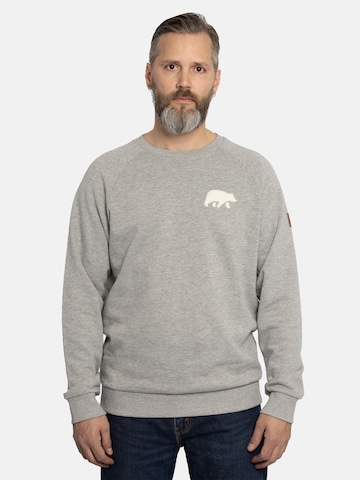 FORSBERG Sweatshirt 'mit Frottee Logo' in Grau: Vorderseite