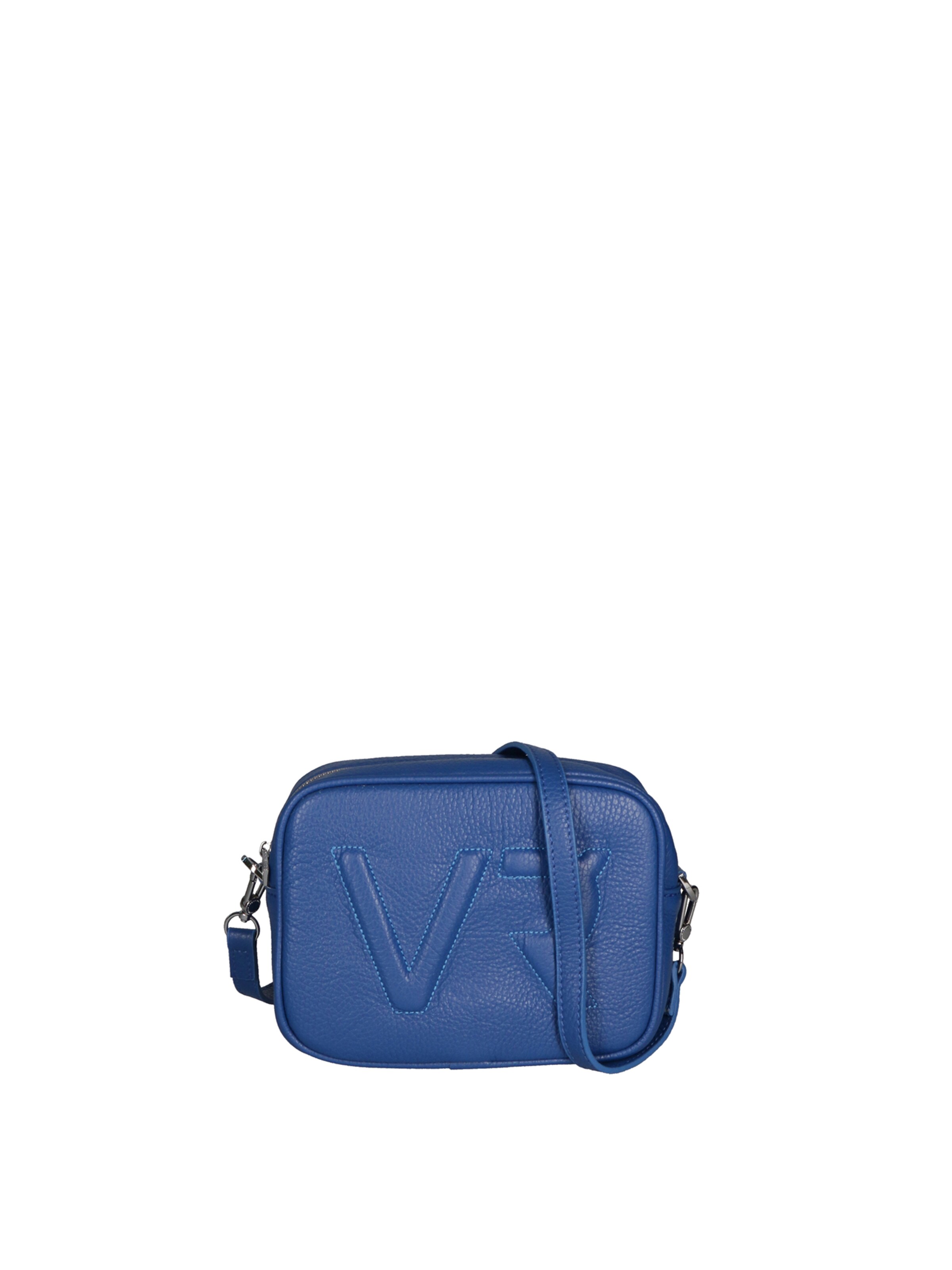 Borsa a tracolla 'Borsa a Tracolla Donna Pelle Virginia Rhinè Zip' di Virginia Rhinè in blu: frontale