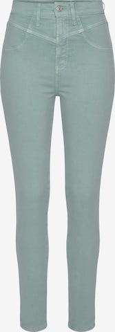 LASCANA Skinny Jeans in Green: front