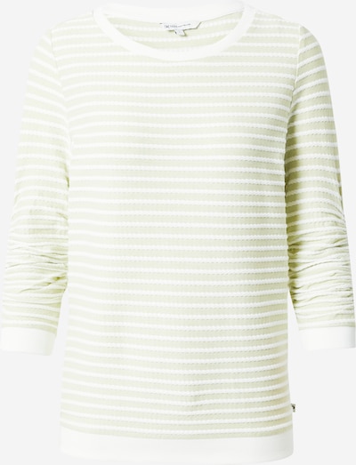 TOM TAILOR DENIM Sweatshirt in pastellgrün / weiß, Produktansicht