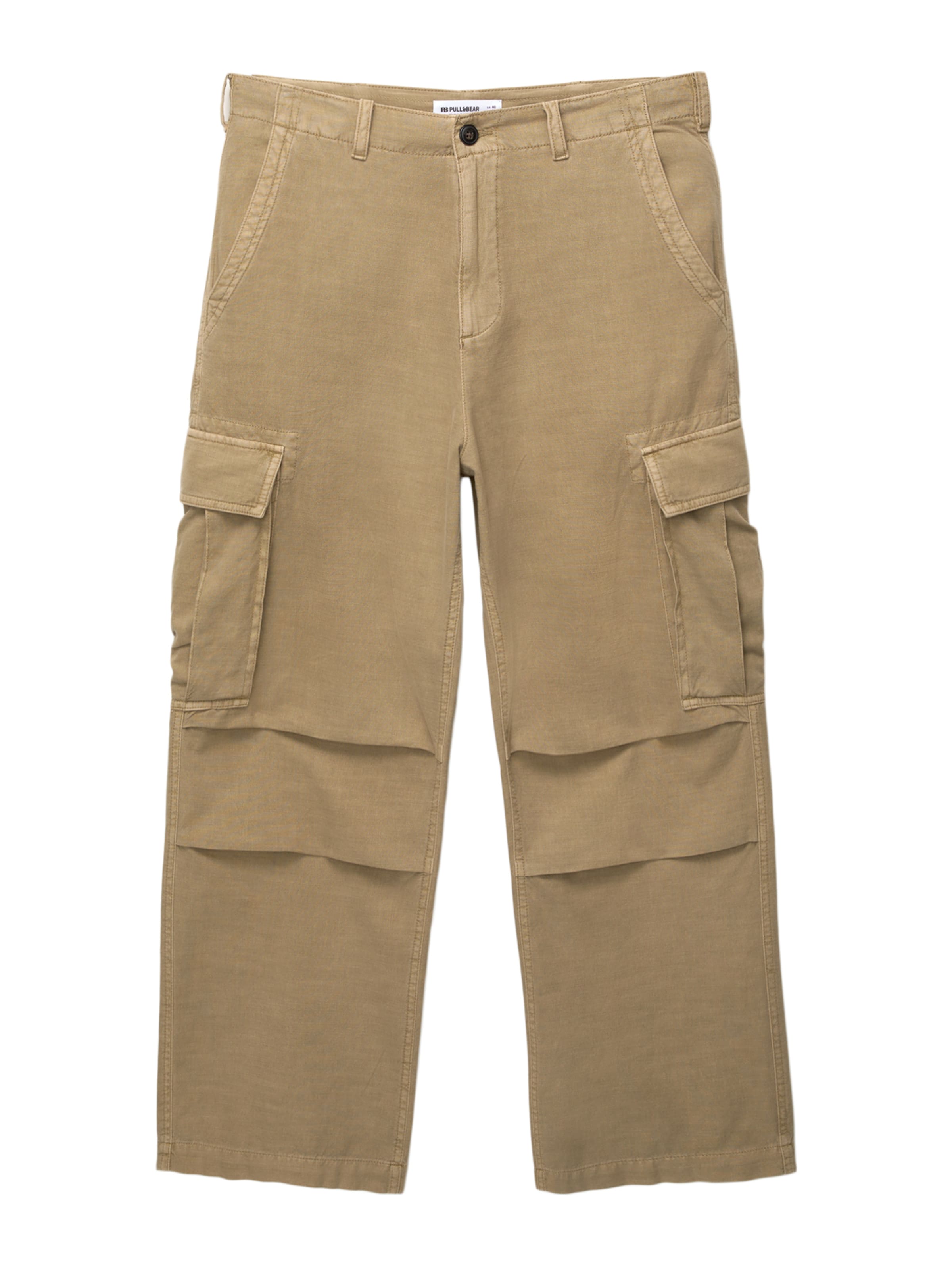 Pull&Bear Loosefit Hose in Beige: Vorderseite