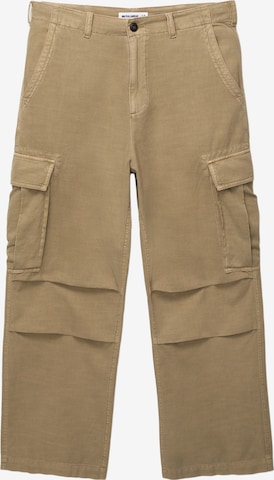 Pantaloni cu buzunare de la Pull&Bear pe bej: față