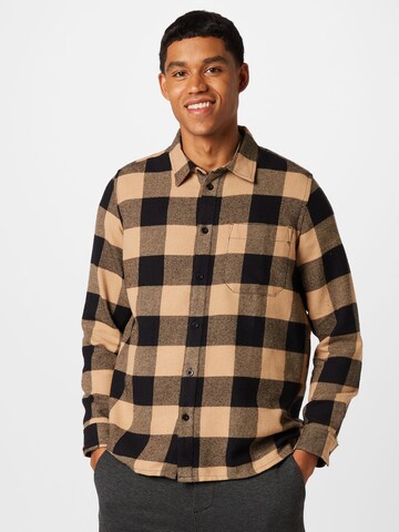 DEDICATED. Regular fit Button Up Shirt in Brown: front