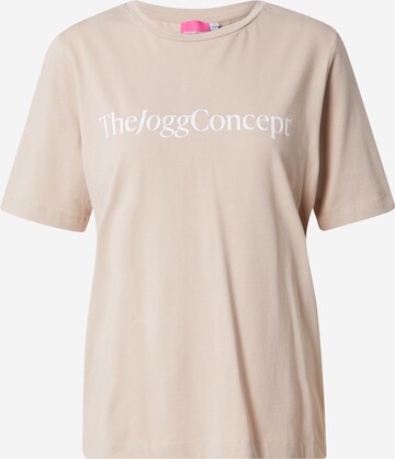 T-shirt The Jogg Concept en beige : devant