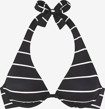 Top per bikini di BENCH in nero: frontale