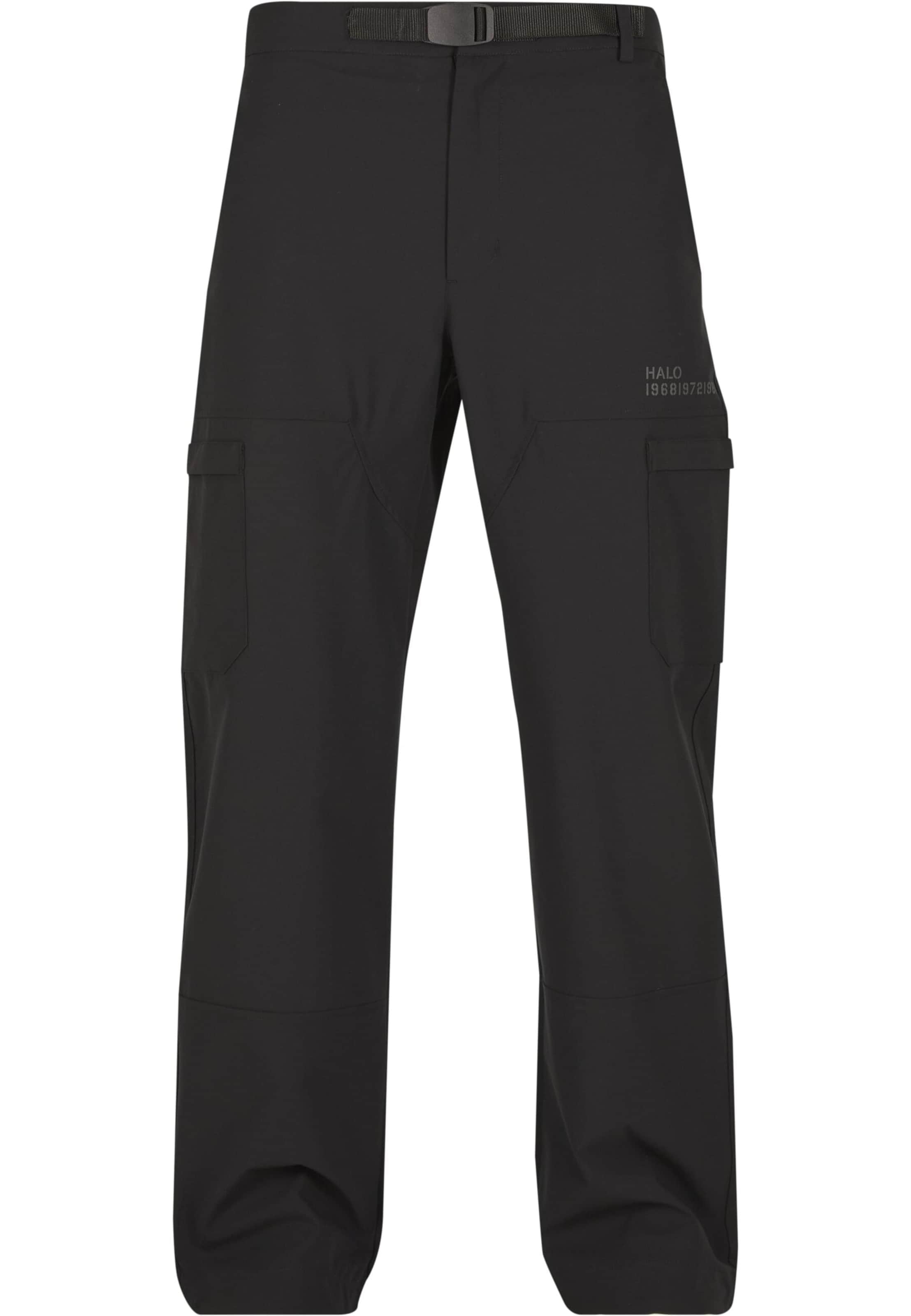 HALO Loosefit Cargobroek 'Cobra' in Zwart: voorkant