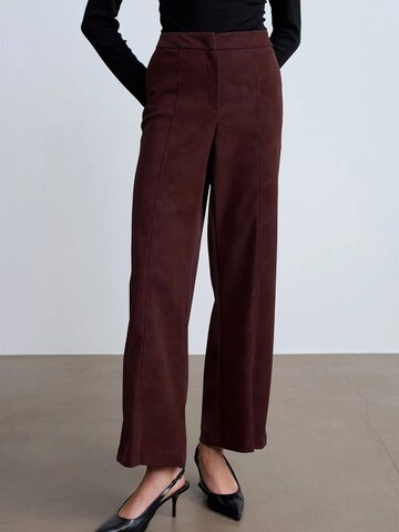 Wide Leg Pantalon Dilvin en marron