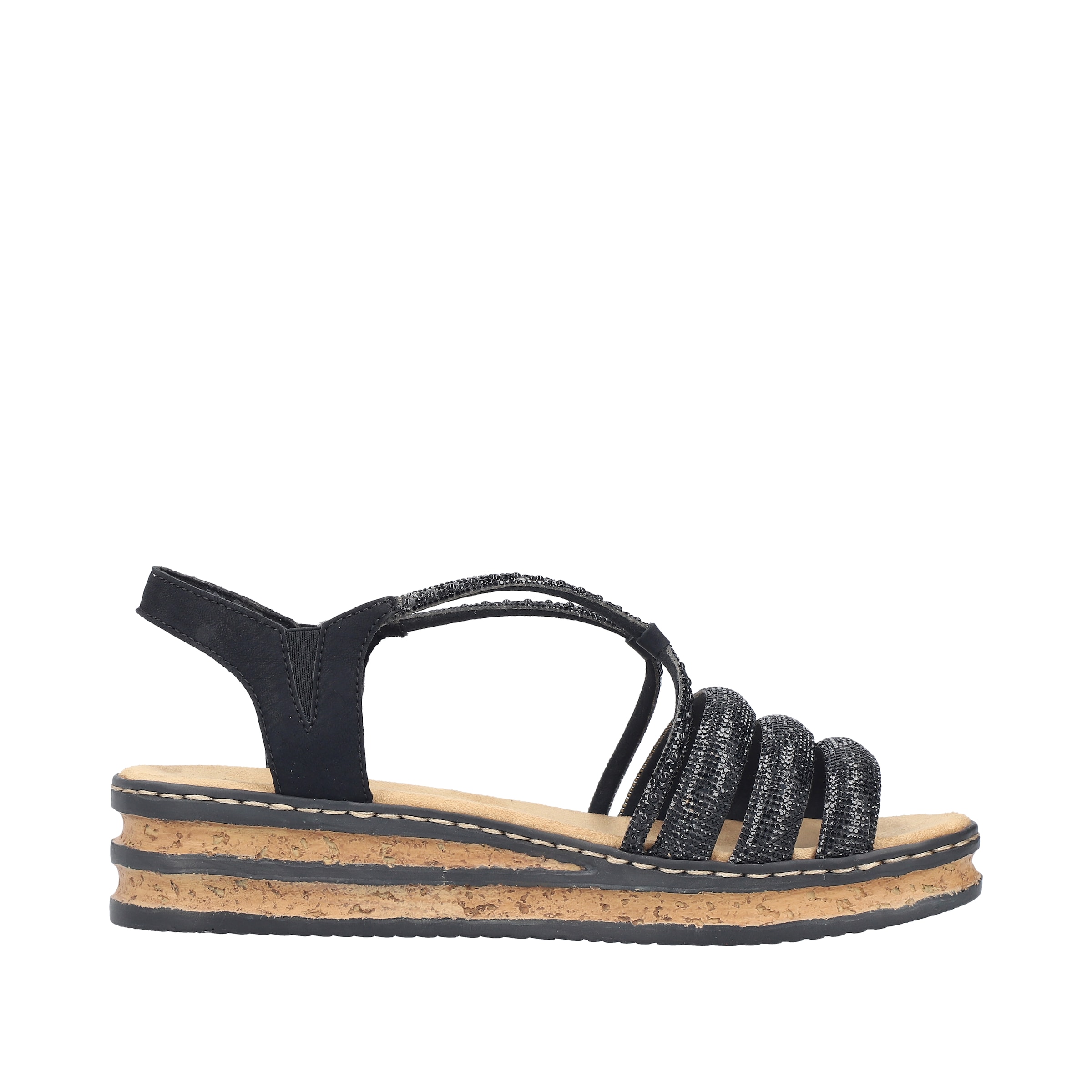 Sandales '62977' Rieker en noir