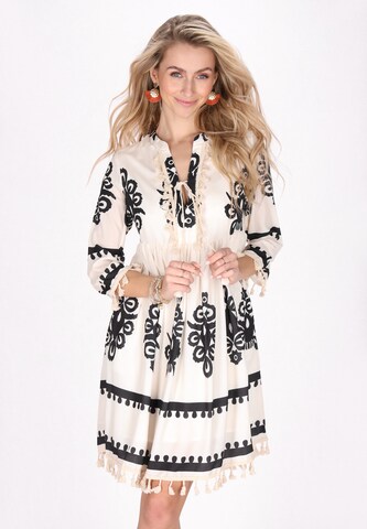 IZIA - Vestido 'Ethno' en beige: frente