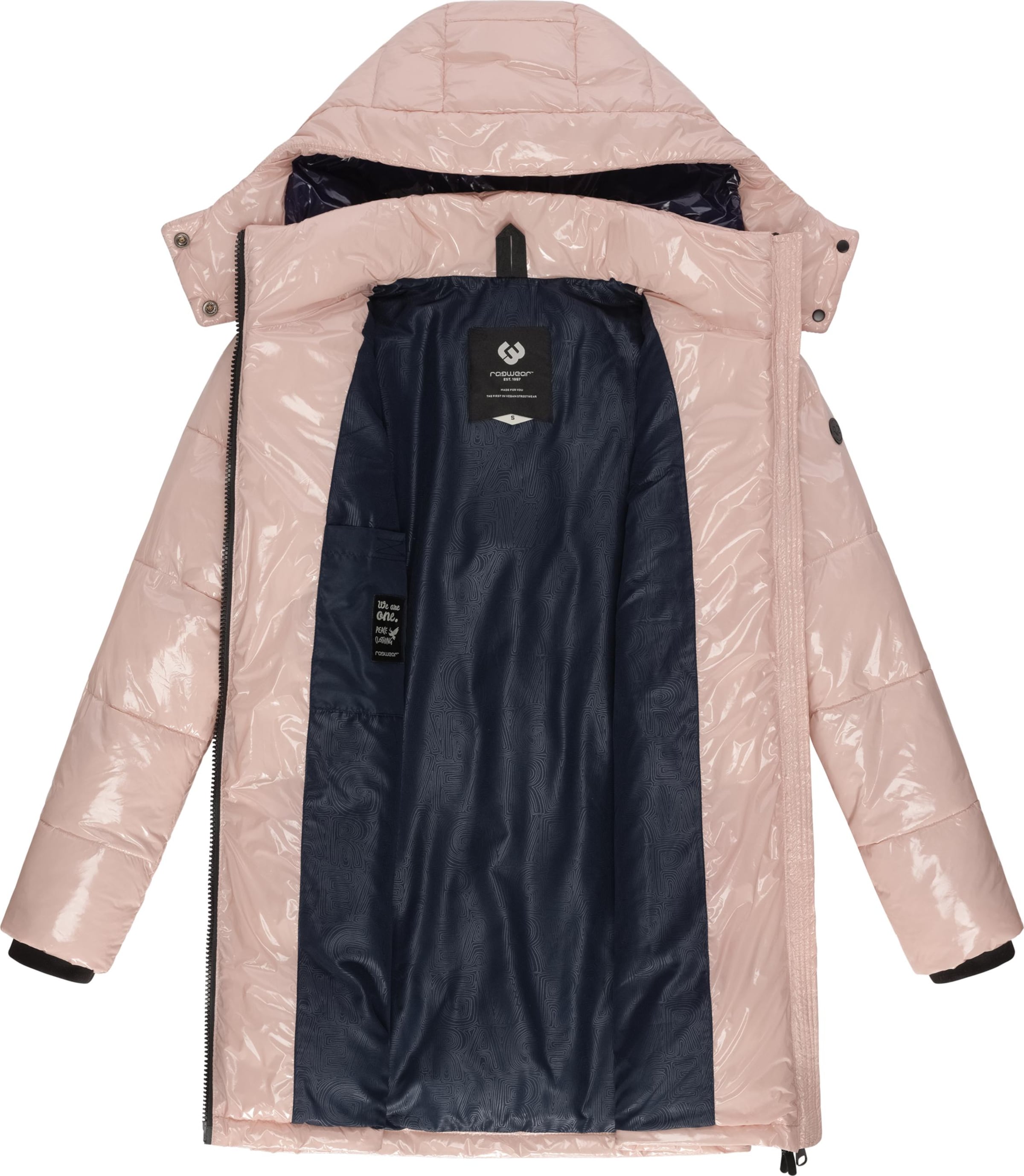 Ragwear Talvitakki 'Roobie' värissä vaaleanpunainen