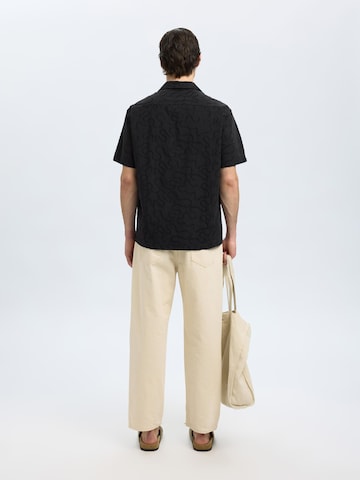 SELECTED - Ajuste confortable Camisa en negro