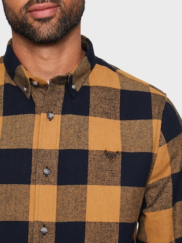 Threadbare Regular fit Button Up Shirt 'Logan' in Brown