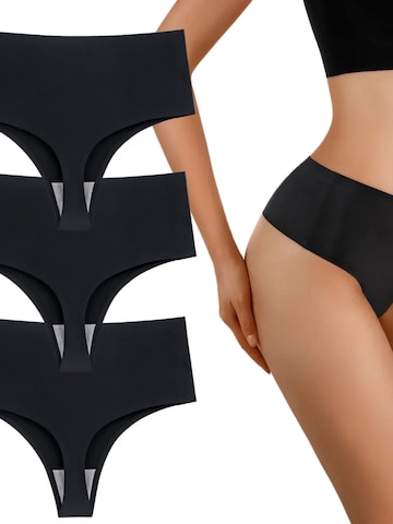 Shapetape Thong 'Naadloze String' in Black