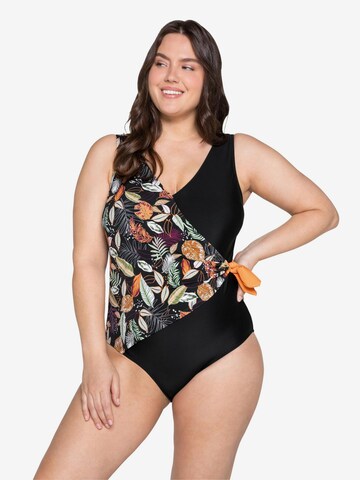 sheego by Joe Browns Bralette Swimsuit in Black: front