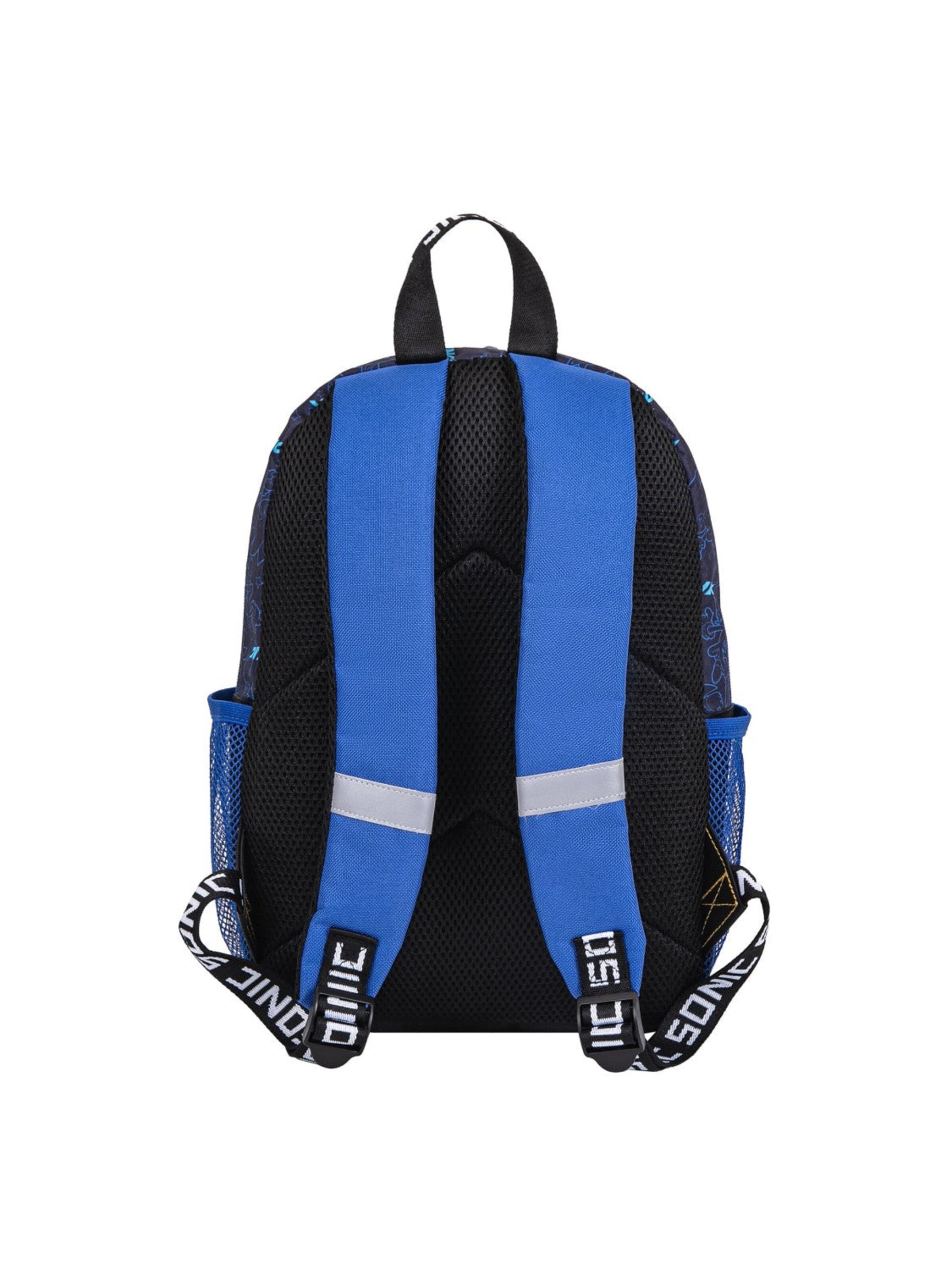 Sonic the Hedgehog Rugzak 'Sonic the Hedgehog Rugzak Kinderen – Blauw Zwart – Schooltas Jongens – 37cm Hoog' in Blauw