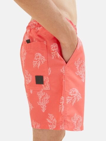 TOM TAILOR DENIM Board Shorts in Red