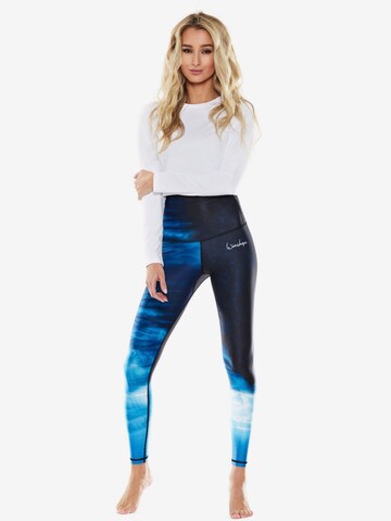 Winshape Slimfit Sporthose 'HWL102' in Blau