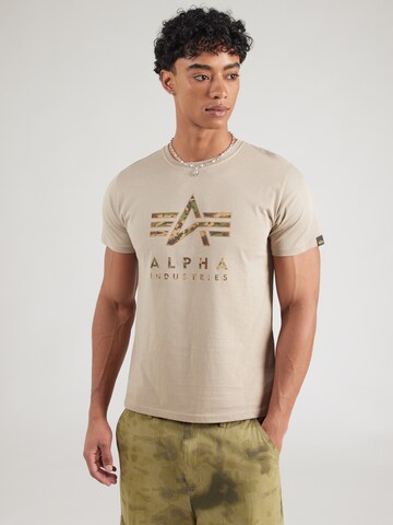 ALPHA INDUSTRIES Shirt in Beige: front